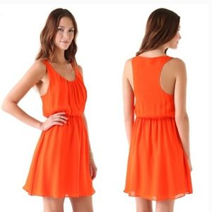Alice + Olivia Orange Silk dress small